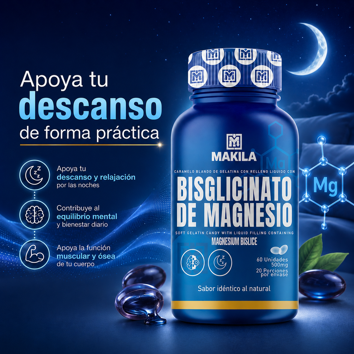 MAKILA™ Bisglicinato de Magnesio — El magnesio que sí te tomas todos los días